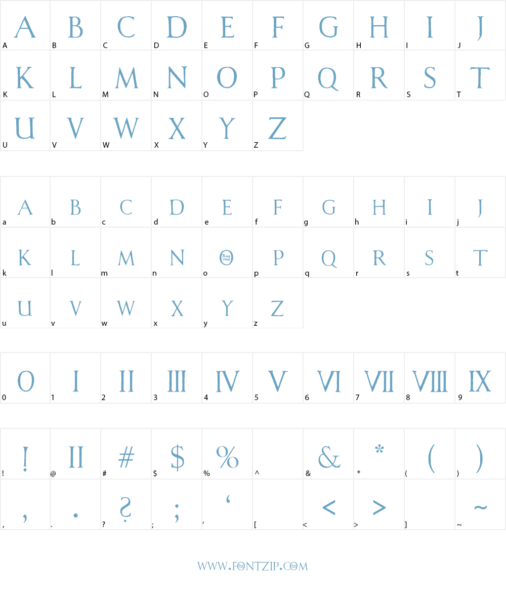 Antique Font by Marta van Eck Font Character
